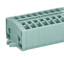 WAGO 264-104 DIN Rail Mount Terminal Block, Rail Mount, 8 Positions, 2.5 mm², Push In, 24 A