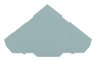 WAGO 280-319 Accessory, Gray, Triple-Deck Terminal Blocks, End and Intermediate Plate