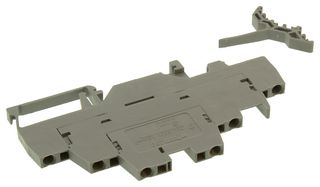 WAGO 280-549 DIN Rail Mount Terminal Block, 6 Positions, 28 AWG, 12 AWG, 2.5 mm², Clamp, 20 A
