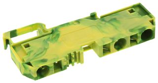 WAGO 284-687 Bloque de Terminal c/Montaje en Riel DIN, 3 Posiciones, 24 AWG, 8 AWG, 10 mm², Pinza, 57 A