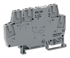 WAGO 859-390 Relevador de Potencia, SPDT, 24 VDC, 5 A, 859 Series, Carril DIN, Sin Enclavamiento