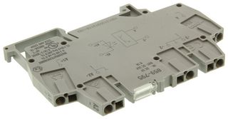 WAGO 859-795 Bloque de Terminal c/Montaje en Riel DIN, 5 Posiciones, 28 AWG, 14 AWG, 2.5 mm², Pinza