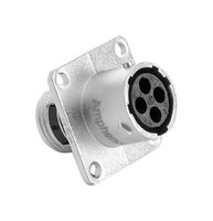 AMPHENOL SINE/TUCHEL RT0010-4SNH Circular Connector, Standard Circular Connector, ecomate RM Series, Wall Mount Receptacle