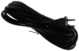 SCHURTER 6010.5278 Mains Power Cord, NEMA 1-15P to IEC 320 C7, 4 m, 7 A, 125 VAC, Black