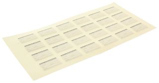 TE CONNECTIVITY QCC311BK Label, Self Laminating, 25.4 mm, 15.9 mm, Vinyl, Calibration (ID No, By, Date, Due)
