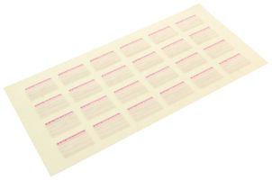TE CONNECTIVITY QCC311PK Label, Self Laminating, 25.4 mm, 15.9 mm, Vinyl, Calibration (ID No, By, Date, Due)