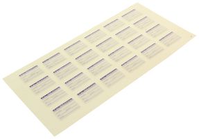 TE CONNECTIVITY QCC311VT Label, Self Laminating, 25.4 mm, 15.9 mm, Vinyl, Calibration (ID No, By, Date, Due)