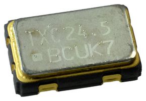 TXC 7C-24.576MBC-T Oscilador, 24.576 MHz, 100 ppm, SMD, 5mm x 3.2mm, CMOS, 3.3 V, Serie 7C