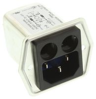 SCHURTER 5707.0205.313.01 Filtered IEC Power Entry Module, IEC C14, C18, Medical, 2 A, 250 VAC