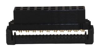 AMP - TE CONNECTIVITY 1-111626-0. IDC Connector, Right Angle, IDC Receptacle, Female, 2 mm, 2 Row, 44 Contacts, Cable Mount