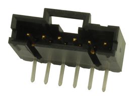 TE CONNECTIVITY - AMP 103906-5. Cabezal de Pin, Ángulo Recto, Cable-a-Tarjeta, 2.54 mm, 1 Líneas, 6 Contactos