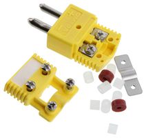 OMEGA OSTW-CC-K-M Thermocouple Connector, Standard, Yellow, OSTW Series, Type K, Plug