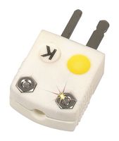 OMEGA SHX-K-M Thermocouple Connector, Miniature, Yellow, SHX Series, Ceramic, Ultra High Temperature, Type K, Plug