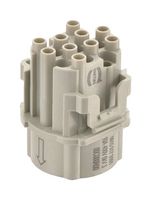 HARTING 09155173101 Heavy Duty Connector, Han F+B Series, Insert, 17 Contacts, Receptacle