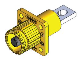 AMPHENOL INDUSTRIAL SLPHIRBBPNO2 High Power Connector, SurLok Plus Series, Receptacle, 1.5 kVDC, 200 A, Panel Mount, Busbar Screw