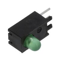 DIALIGHT 551-0203F Circuit Board Indicator, Green, 1 LEDs, Through Hole, T-1 (3mm), 10 mA, 16 mcd