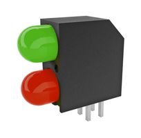 DIALIGHT 552-0221F LED Indicador para Tarjeta de Circuito, Verde, Rojo, 2 LEDs, Through Hole, 5mm, G 10mA, R 10mA