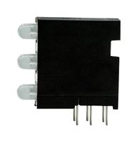 DIALIGHT 564-0100-999F LED Indicador para Tarjeta de Circuito, Azul, 3 LEDs, Through Hole, T-1 (3mm), 10 mA, 57 mcd