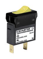 SCHURTER 3-128-198 Thermal Circuit Breaker, TA36 Rocker Series, 10 A, 1 Pole, 32 V, 240 V, Panel