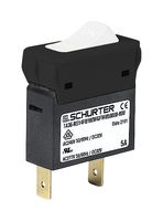 SCHURTER 3-125-263 Thermal Circuit Breaker, TA36 Rocker Series, 20 A, 1 Pole, 32 V, 240 V, Panel
