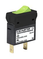 SCHURTER 3-128-208 Thermal Circuit Breaker, TA36 Rocker Series, 20 A, 1 Pole, 32 V, 240 V, Panel