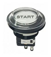 NKK SWITCHES LB15VA002 Botón Pulsador, LB Series, 22 mm, SPDT, Encendido-(Encendido), Roldana, Transparente