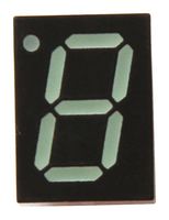 BROADCOM HDSP-F511 7 Segment LED Display, Green, 10 mA, 2.1 V, 3.5 mcd, 1, 10 mm