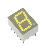 BROADCOM HDSP-513G 7 Segment LED Display, Green, 20 mA, 2.25 V, 4.1 mcd, 1, 14.22 mm