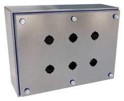 HAMMOND HYMPB6SS Metal Enclosure, Push Button, Stainless Steel, 303 mm, 226 mm, 102 mm, IP69, IP69K