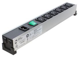 HAMMOND 1581H6DP Power Distribution, 6 Outlets, 240 V, 10 A, 419.46 mm, 53.98 mm