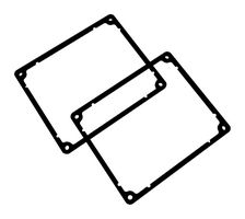 HAMMOND 1550MSGASKET Replacement Gasket, Silicone, IP67, 4.74" L x 3.95" W, 2 Pack, 1550 Series