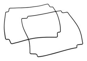 HAMMOND 1554RGASKET Replacement Gasket, Silicone, 6.3" L x 6.3" W, 2 Pack, 1554 Series