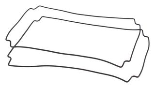 HAMMOND 1554VGASKET Replacement Gasket, Silicone, 9.4" L x 6.3" W, 2 Pack, 1554 Series