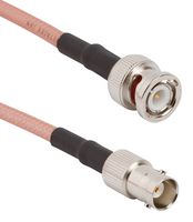 AMPHENOL RF 095-850-267-006 RF / Coaxial Cable Assembly, 6 ", 152.4 mm, RG316, BNC Plug, BNC Jack, 50 ohm