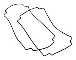 HAMMOND 1554HGASKET Replacement Gasket, Silicone, IP66, 7.1" L x 4.7" W, 2 Pack, 1554 Series