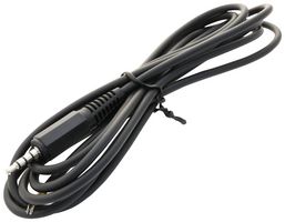 MULTICOMP PRO PS000030 Audio / Video Cable Assembly, 3.5mm 4 Pole Jack Plug, Free End, 6.6 ft, 2 m, Black