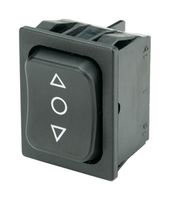 MARQUARDT 1839.1407 Rocker Switch, Momentary, DPDT, Non Illuminated, Panel Mount, Black, 1830 Series