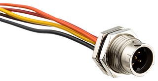 AMPHENOL LTW ASU-08BFFM-QL8F01 Circular Cable Assembly, Circular Receptacle to Free End, 8 Positions, 3.3 ft, 1 m, Black