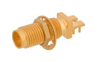AMPHENOL SV MICROWAVE 1621-00002 RF / Coaxial Connector, 2.4mm Coaxial, Straight Bulkhead Jack, Board Edge / End Launch, 50 ohm