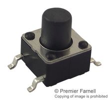 SCHURTER 1301.9316 Tactile Switch, LSH Series, Top Actuated, Surface Mount, Round Button, 160 gf, 50mA at 12VDC