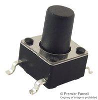 SCHURTER 1301.9318 Tactile Switch, LSH Series, Top Actuated, Surface Mount, Round Button, 160 gf, 50mA at 12VDC