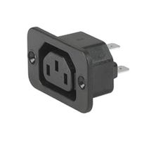SCHURTER 4721.0100 IEC Power Connector, IEC Outlet, 10 A, 250 VAC, Quick Connect, Flange Mount, 4721 Series