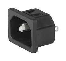 SCHURTER 6100.4216 IEC Power Connector, IEC C14 Inlet, 15 A, 250 VAC, Quick Connect, Snap-In