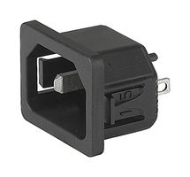 SCHURTER 6102.5220 IEC Power Connector, IEC C18 Inlet, 15 A, 250 VAC, Quick Connect, Snap-In, 6102 Series
