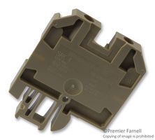 WEIDMULLER 0128360000 DIN Rail Mount Terminal Block, 2 Positions, 22 AWG, 10 AWG, Screw, 30 A
