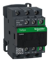 SCHNEIDER ELECTRIC LC1D09BNE Contactor, LC1D, 9 A, DIN Rail, Panel, 690 VAC, 3PST-NO, 3 Pole, 5.5 kW
