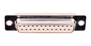 MOLEX 172704-0172 D Sub Connector, 25 Contacts, Receptacle, Solder Cup, DB, 172704 Series, Steel Body