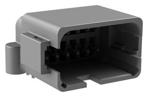 AMPHENOL SINE/TUCHEL ATF13-12PA-BM13 Automotive Connector, Grey, AT Series, Right Angle Receptacle, 12 Contacts, PCB Pin