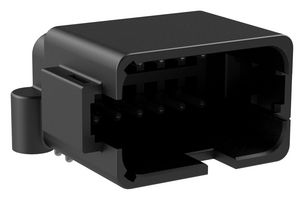 AMPHENOL SINE/TUCHEL ATF13-12PB-BM11 Automotive Connector, Black, AT BoardLock Series™, Right Angle Receptacle, 12 Contacts, PCB Pin