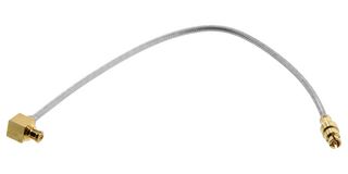 AMPHENOL RF 095-725-115M010 RF / Coaxial Cable Assembly, 3.9 ", 100 mm, 0.047" Semi Rigid, SMPM Plug, SMPM Right Angle Plug